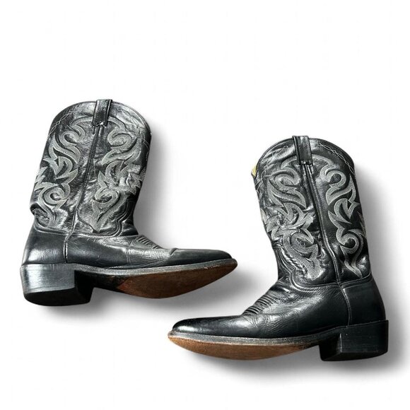 Dan Post Milwaukee leather cowboy boots in blackSize 9.5